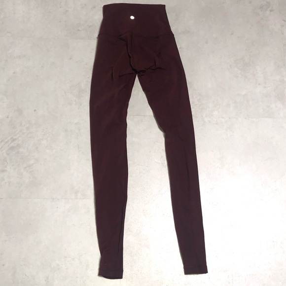 Burgundy lululemon leggings - Picture 2 of 3